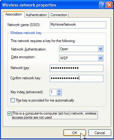 Windows XP retele wireless ad-hoc