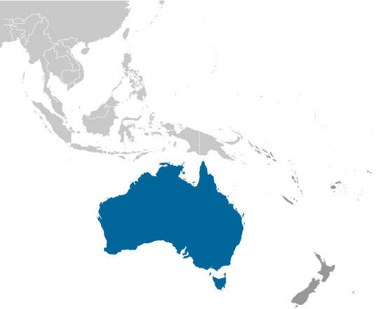 Australia - poziţie geografică