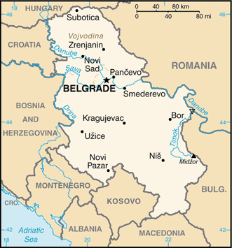Harta Serbia