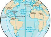 Oceanul Atlantic. Harta