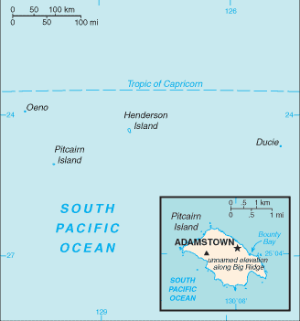 Pitcairn harta