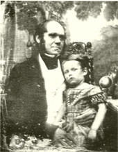 Darwin şi fiul lui, William, 1842