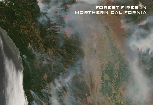 Incendii de padure in nordul Californiei
