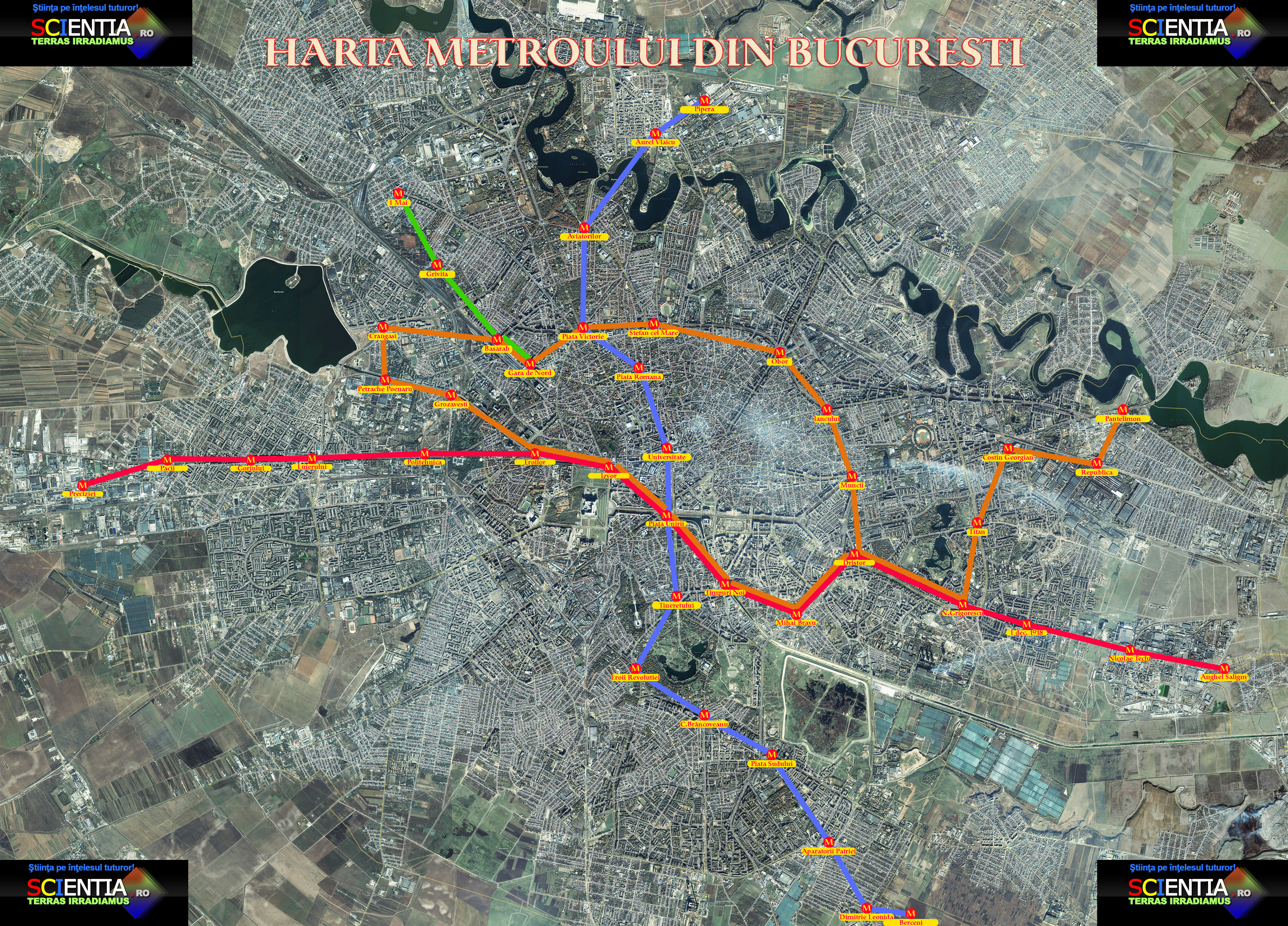 Harta Metrou Bucureşti