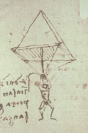 Schiţa paraşutei lui da Vinci