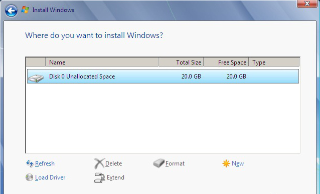 Instalează Windows